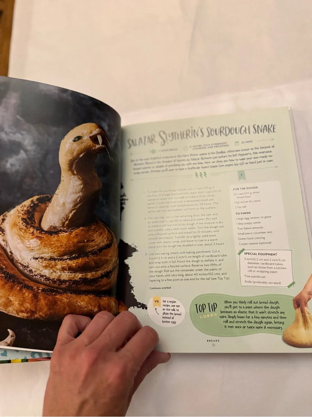 Scholastic Harry Potter Slytherin Sourdough Snake - Green and Cream Cover